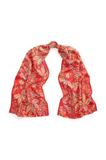 Hodvábna šatka Lauren Ralph Lauren oranžová farba, 454980714