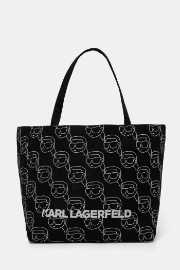 Bavlnená taška Karl Lagerfeld čierna farba, A1W50023