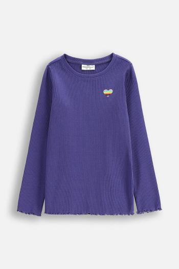 Detské tričko s dlhým rukávom Coccodrillo fialová farba, COSMIC GIRL KIDS