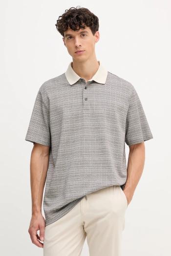 Bavlnené polo tričko BOSS biela farba, vzorované, 50543402