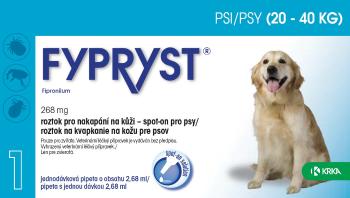 FYPRYST Psy 20-40 kg Roztok na kvapkanie na kožu pre psov 1 ks