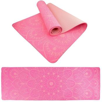 Jógamatrac LIFEFIT YOGA MAT MANDALA DUO, 183x58x0,6 cm, rózsaszín
