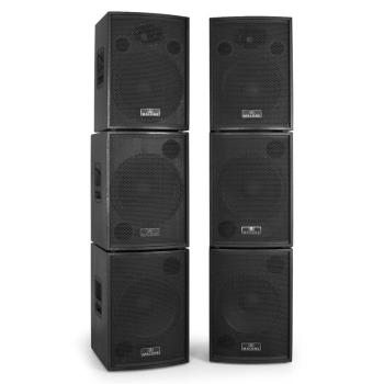 Malone Sistem de difuzoare active Black-Box-6, 6 bucăți, 4 x subwoofer, 2 x sateliți