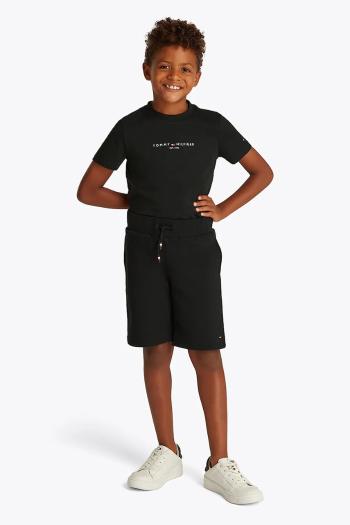 Detská bavlnená súprava Tommy Hilfiger čierna farba, KB0KB09666