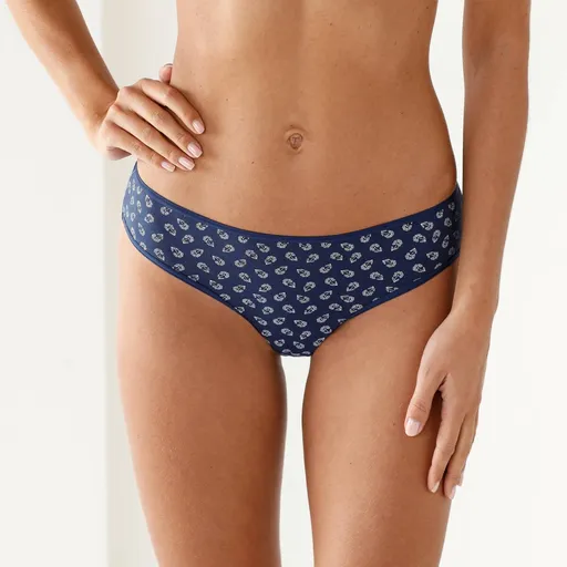 Sada 10 midi nohavičiek zo strečovej bavlny s potlačou kvetín