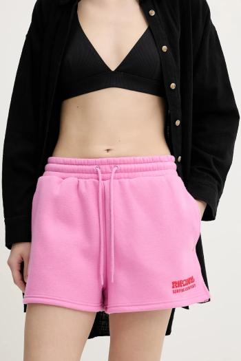 Šortky Rip Curl ružová farba, s nášivkou, vysoký pás, 03KWWS