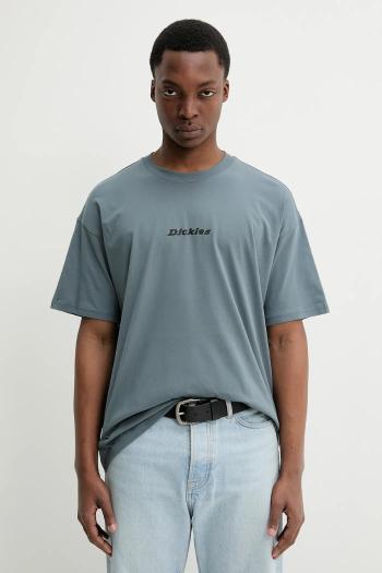 Bavlnené tričko Dickies pánske, šedá farba, s potlačou, DK0A4YRNG701