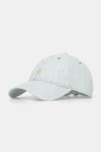 Plátenná čiapka Tommy Hilfiger zelená farba, vzorovaná, AW0AW17141
