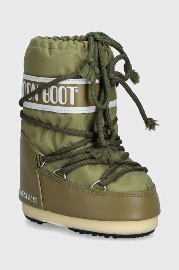 Detské snehule Moon Boot ICON NYLON zelená farba, 80D1400440