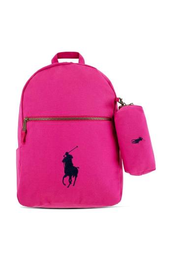 Detský ruksak Polo Ralph Lauren ružová farba, malý, jednofarebný