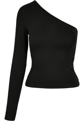 Urban Classics Ladies Asymmetric Longsleeve black - L