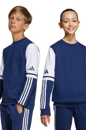 Detská mikina adidas Performance tmavomodrá farba, s kapucňou, vzorovaná, JD4814