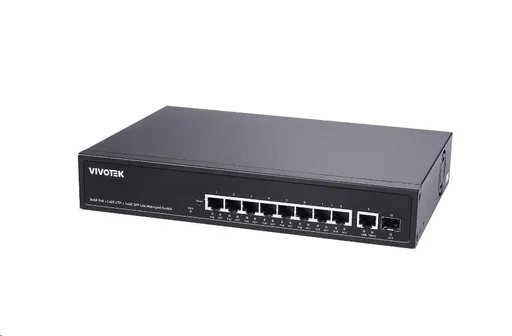Vivotok PoE switch AW-GEL-105A-110, 8xGE PoE(802.3af/at/bt, PoE budget 110W), 1xGbE RJ-45, 1xSFP 100M/1G slot