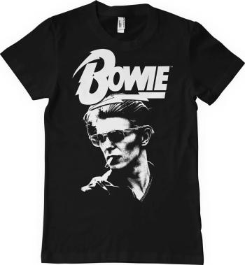 David Bowie Tričko Smoking Portrait Unisex Black XL