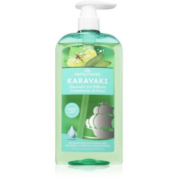 PAPOUTSANIS Karavaki Control & Detox šampón na mastnú a suchú pokožku hlavy 600 ml