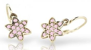 Cutie Jewellery Detské zlaté náušnice C2206-10-X-1 červená
