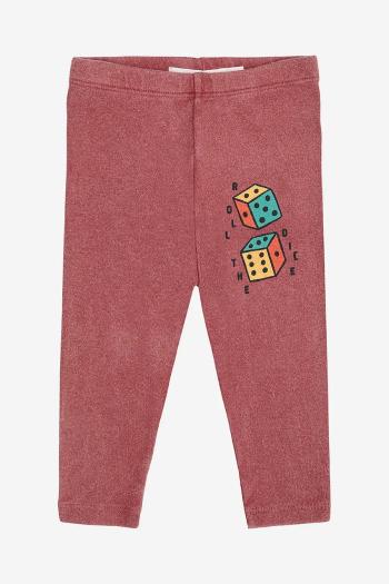 Legíny pre bábätká Bobo Choses Roll the dice ružová farba, s potlačou, 225AB119