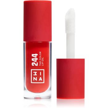 3INA The Color Lip Oil hydratačný olej na pery odtieň 244 - Classic Rich Red, sheer 4 ml