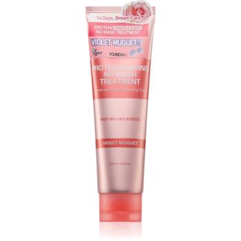 KUNDAL Protein Bonding Care No Wash Treatment bezoplachová starostlivosť pre poškodené vlasy s vôňou Violet Muguet 130 ml
