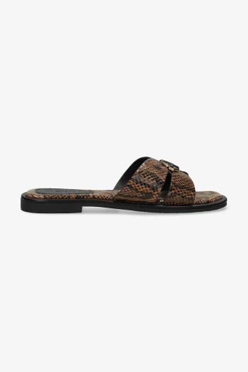 Kožené šľapky Mexx RAISSA PARROT dámske, hnedá farba, MI001606251W