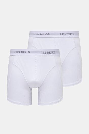 Boxerky Les Deux 2-pak pánske, biela farba, LDM960006