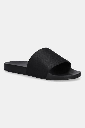 Šľapky Calvin Klein POOL SLIDE JAQ MONO čierna farba, HM0HM01762