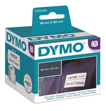 Dymo 99014, S0722430, 101mm x 54mm, biele papierové štítky