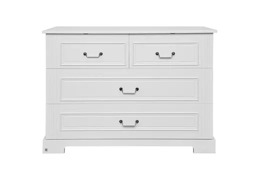 ArtBel Komoda INES | biela 4 zásuvky