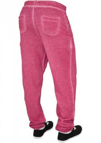 Urban Classics Ladies Spray Dye Sweatpant fuchsia - XS