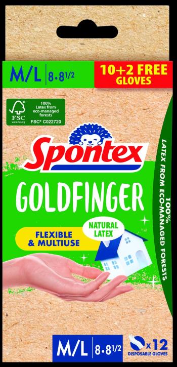 SPONTEX Godfinger, Jednorazové rukavice (M/L) 12 ks