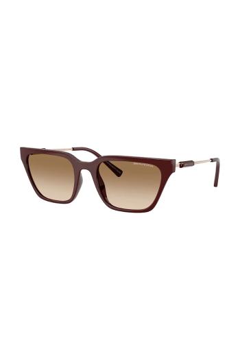 Slnečné okuliare Armani Exchange dámske, bordová farba, 0AX4158S
