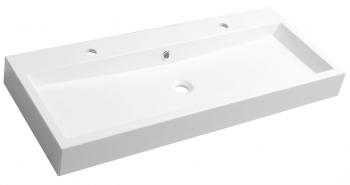 SAPHO - ORINOKO dvojumývadlo, litý mramor, 100x42 cm, biela OR101