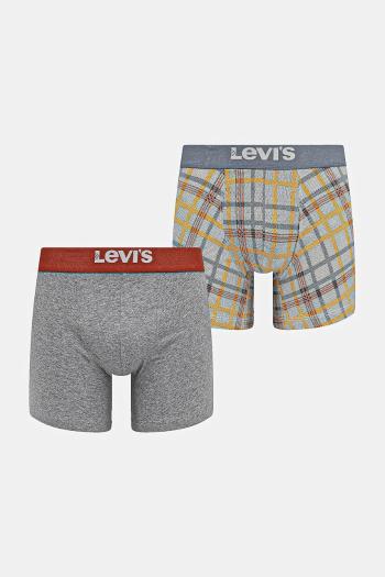Boxerky Levi's 2-pak šedá farba, 37149-1106