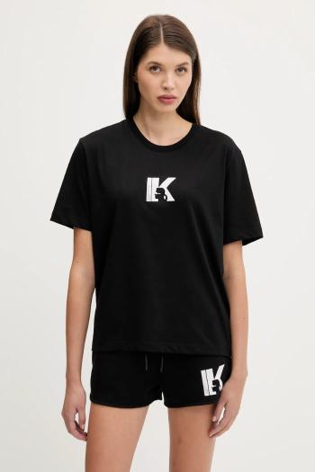 Tričko Karl Lagerfeld Jeans dámske, čierna farba, A3W17094