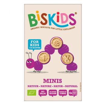 BELKORN BISkids BIO detské celozrnné mini sušienky Natural bez pridaného cukru 120 g