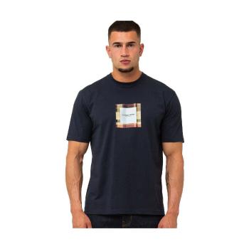 Marshall Artist  Carter Check Box Logo T-Shirt Navy  Tričká a polokošele Modrá