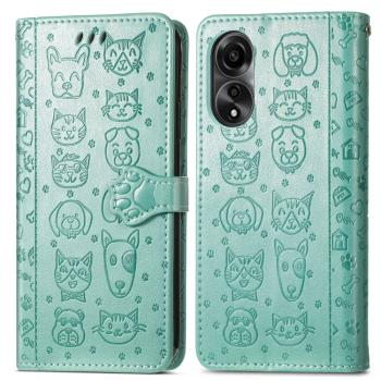 ART ANIMALS Peňaženkový obal pre Oppo A78 zelený