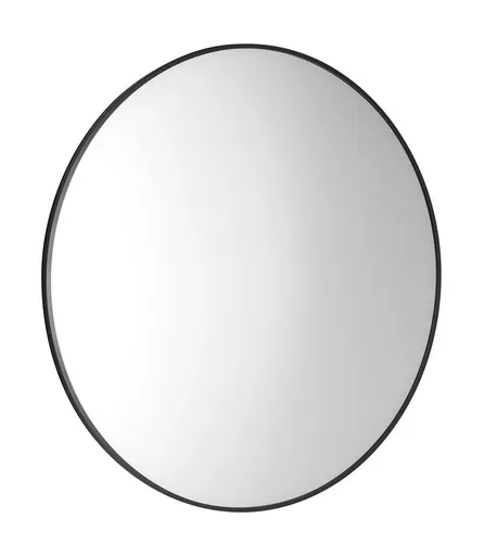 SAPHO - AROWANA guľaté zrkadlo v ráme priemer 80cm, čierna mat AWB080