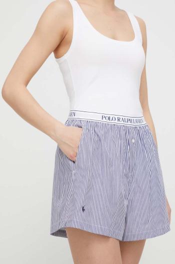 Pyžamové šortky Polo Ralph Lauren dámske,tmavomodrá farba,bavlnená,4P7015