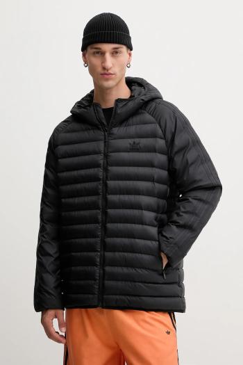Bunda adidas Originals Pad Hooded čierna farba, zimná, JX4117