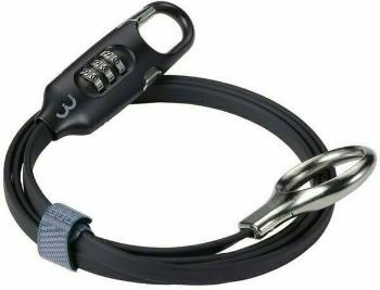BBB LoopSafe Black Oceľové lanko-Zámok