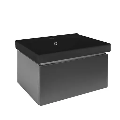 Kúpeľňová skrinka s umývadlom SAT Feel 60x30x46 cm v antracitovej farbe mat SATFEEL60ANTU1MB