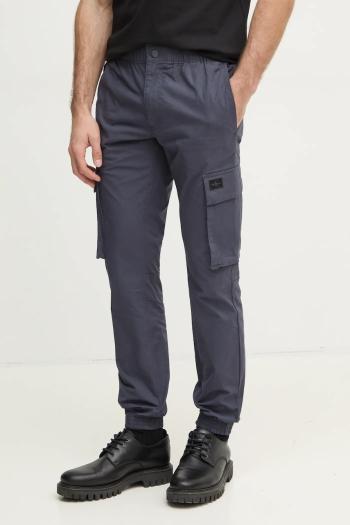 Nohavice Calvin Klein Jeans pánske, tmavomodrá farba, priliehavé, J30J327614
