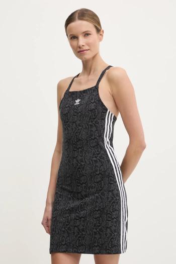 Šaty adidas Originals SNAKE 3 S DRESS šedá farba, midi, priliehavé, JN7292