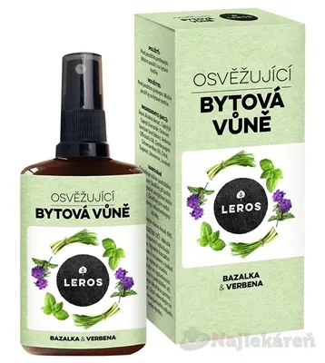 LEROS OSVIEŽUJÚCA BYTOVÁ VÔŇA BAZALKA & VERBENA bytový parfum, rozprašovač 100ml