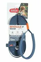 Vodítko pre psov BIVOUAK ploché, silikónové 15mm/10m modré Zolux