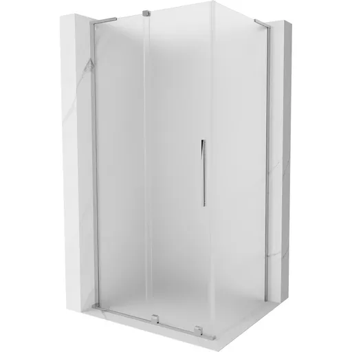MEXEN/S - Velar L sprchovací kút, posuvné dvere 110 x 100, dekor, chróm 871-110-100-33-01