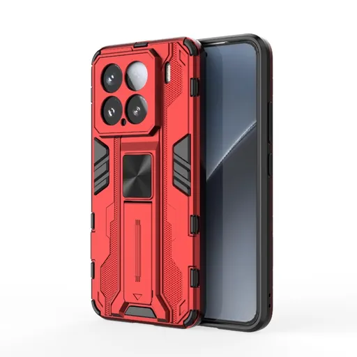 SUPERSONIC Ochranný obal so stojanom pre Xiaomi 15 červený