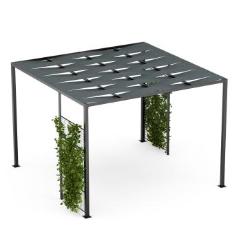 Blumfeldt Shade Cove GreenWall, pergola, 3 x 3 m, bočné steny, práškovo lakovaná farba, odolná voči poveternostným vplyvom