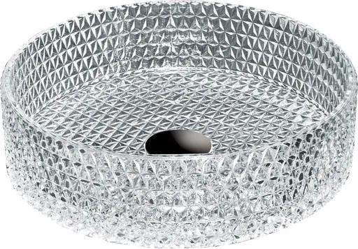 MEXEN - Aura sklenené umývadlo na dosku 39x39, transparent 24013900